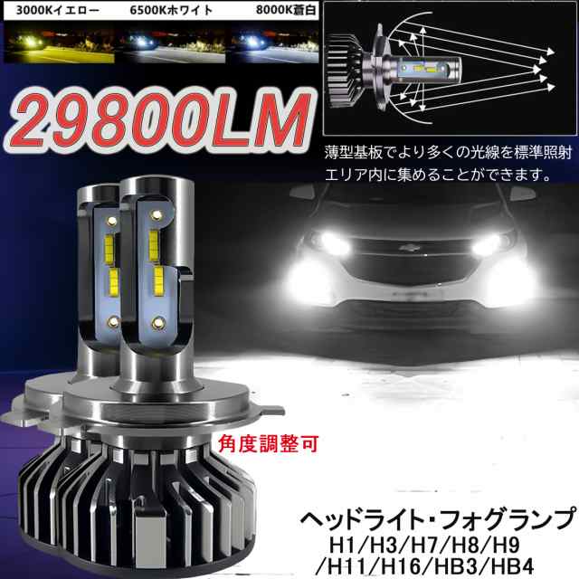 LEDヘッドライト 車検対応 高輝度 LEDバルブ ledフォグランプ H4(Hi/Lo)/H1/H3/H7/H8/H9/H10/H11/H16/HB3 /HB4 6500ｋ/8000ｋ/3000ｋ白 黄の通販はau PAY マーケット - グローバル明希 | au PAY マーケット－通販サイト